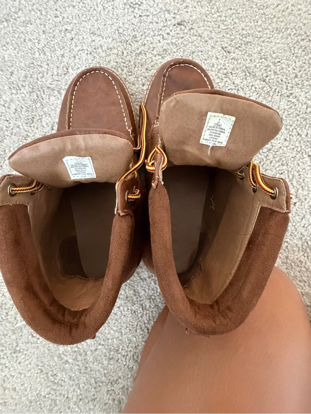 Old Navy Brown Leather Chukka Moc Toe Boots